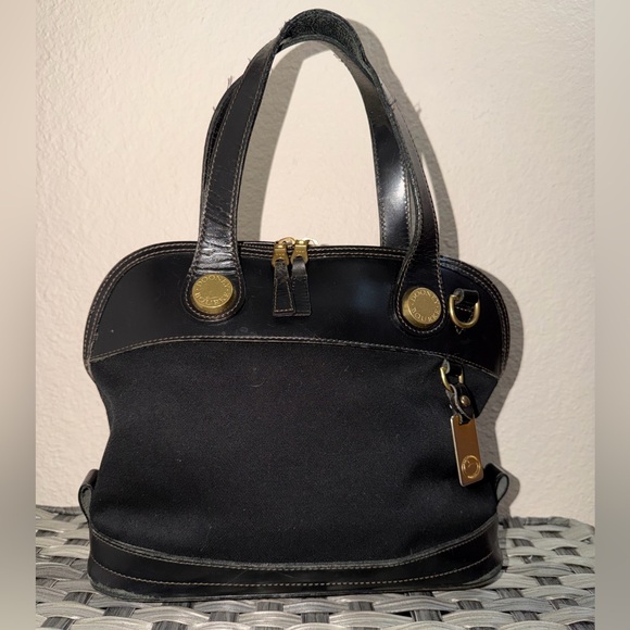 Dooney & Bourke Vintage Black Leather Satchel - Picture 5 of 16